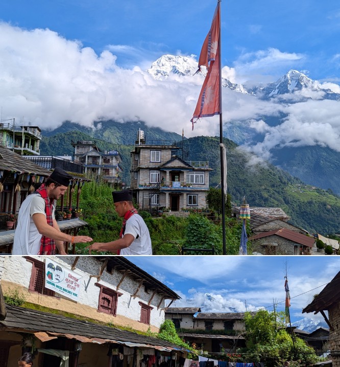 People Wearing Traditional Gurung Dress in Ghandruk Village