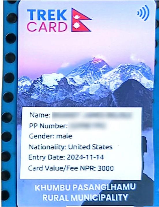Khumbu Pasang Lhamu Gaupalika Permit for Lobuche