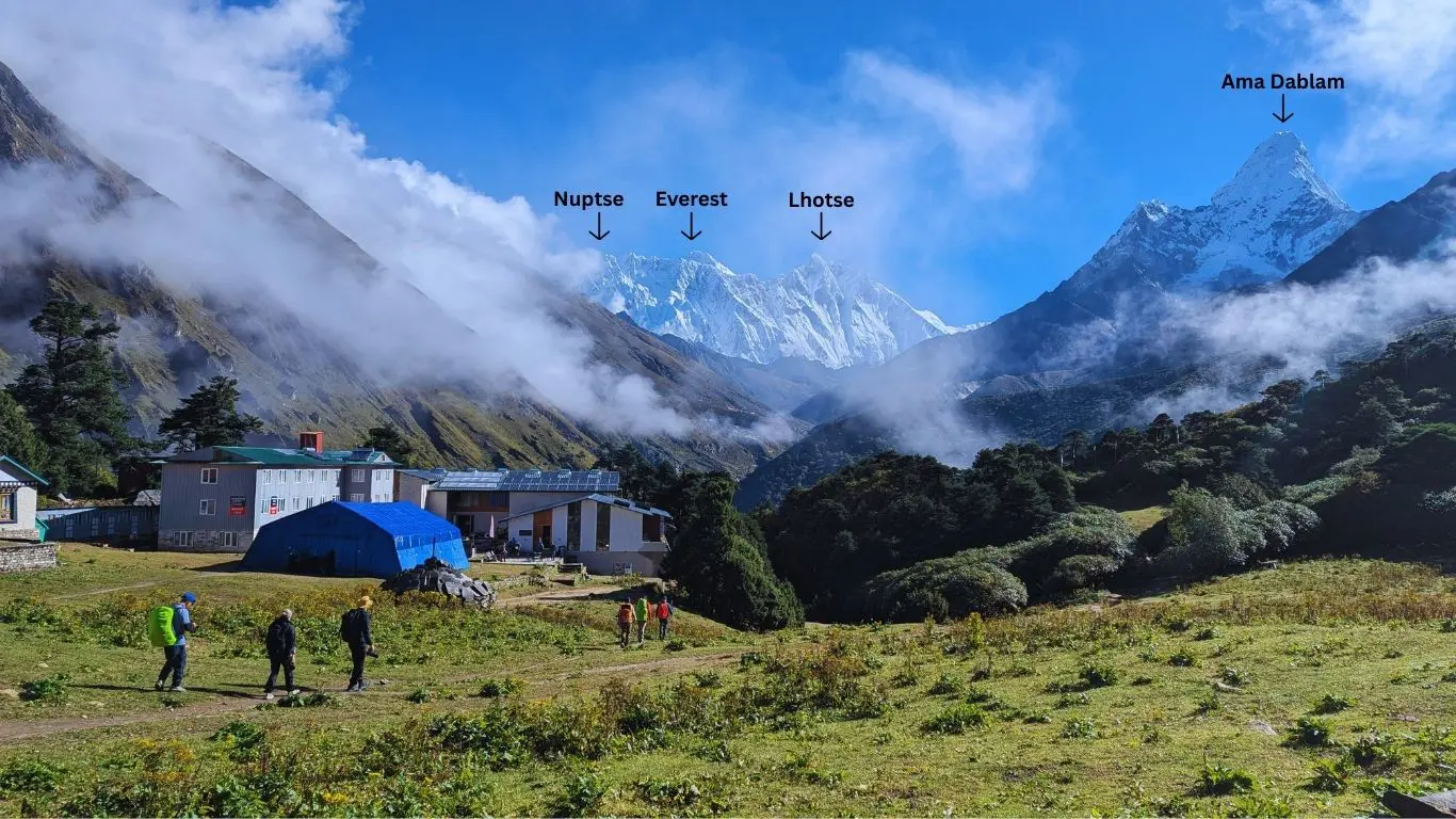 Peaks visible from Tengboche