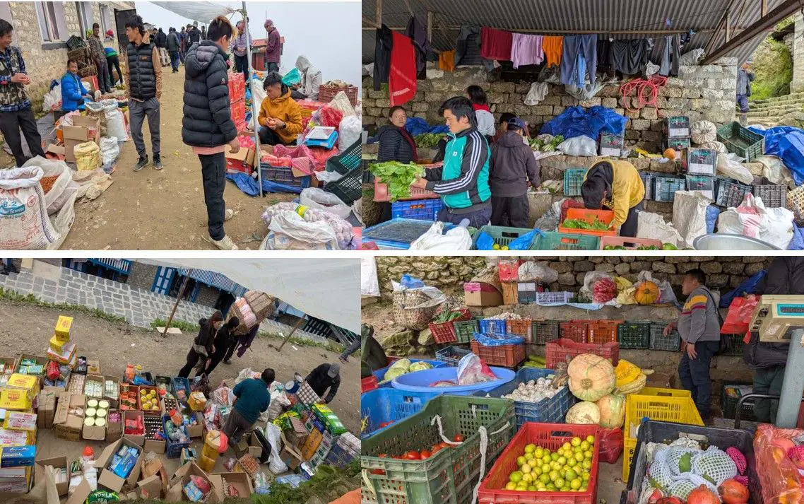 Saturday Market (HaatBazaar) at Namche