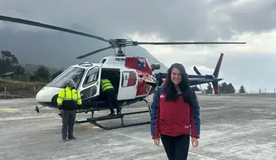 Everest Base Camp Mountain Flight Helicopter Tour with Breakfast at Hotel Everest View