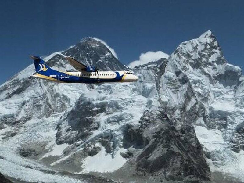 Plane Flight To The Himalayan Summit  