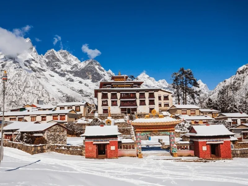 tengboche monastery during winter